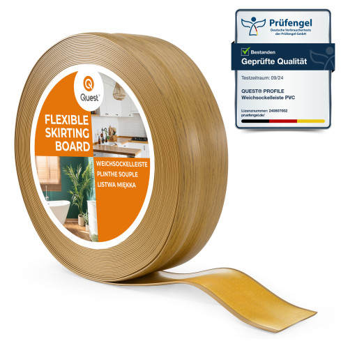 Självhäftande mjuk sockel 32x23 mm, flexibel köks- och badrumsbeklädnad, PVC-sockel, tätningstejp, ek